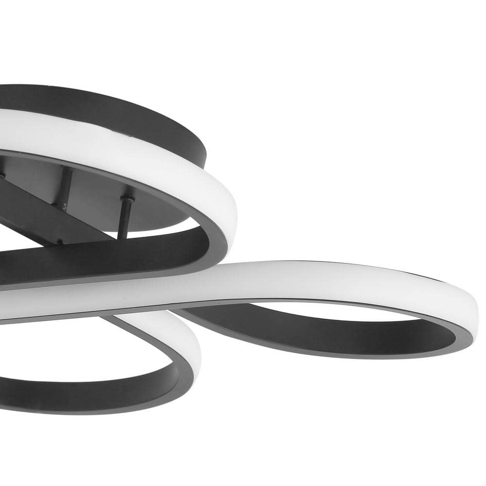 20.47 in. 1-Light Modern Linear Integrated LED Flush Mount Ceiling Lighting Fixtures - Hercitys