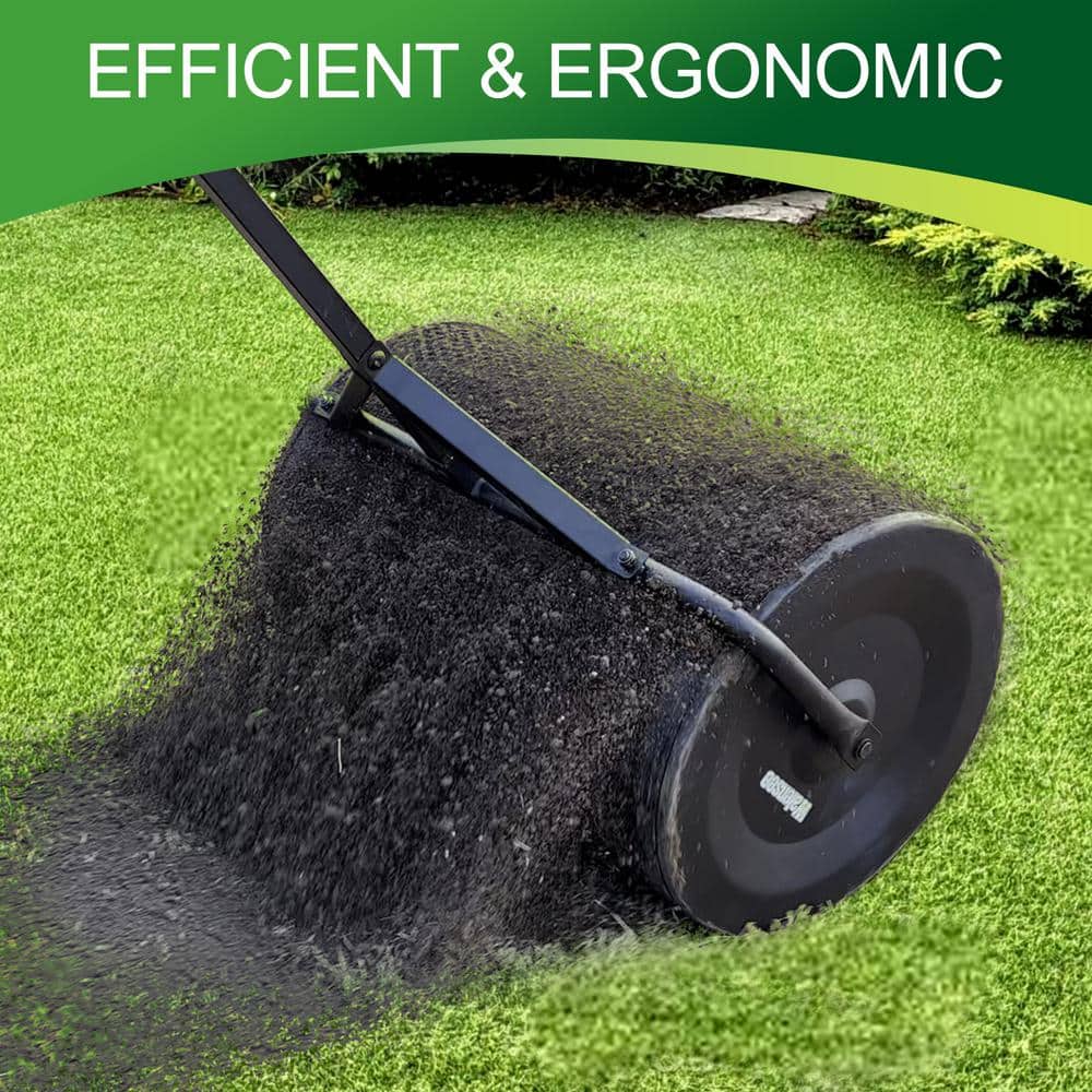 24 in. Metal Handle Peat Moss Compost Spreader - Hercitys