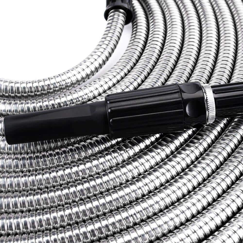 1/2 in. x 25 ft. 304-Stainless Steel Garden Water Hose Pipe Flexible Lightweight Kink Free Garden Water Outdoor Hose - Hercitys