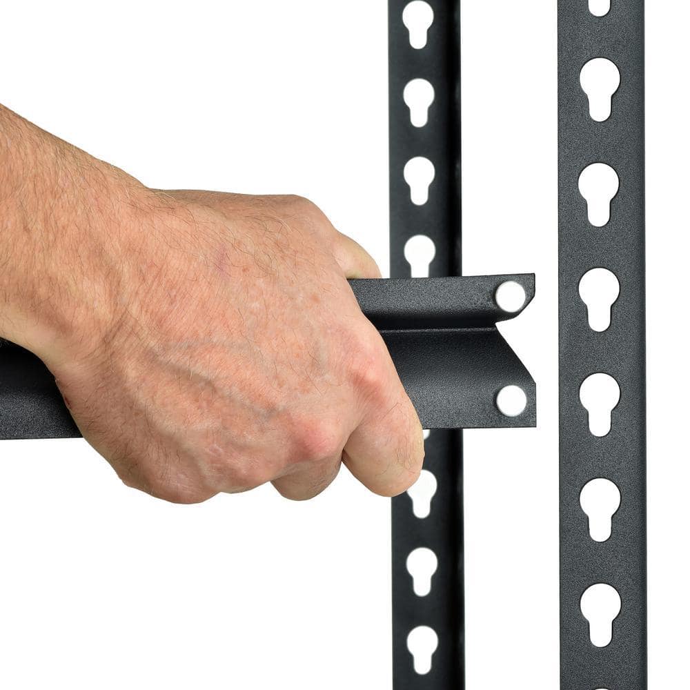 5-Shelf Steel Shelving Unit in Black (72 in. H x 48 in. W x 18 in. D) - Hercitys