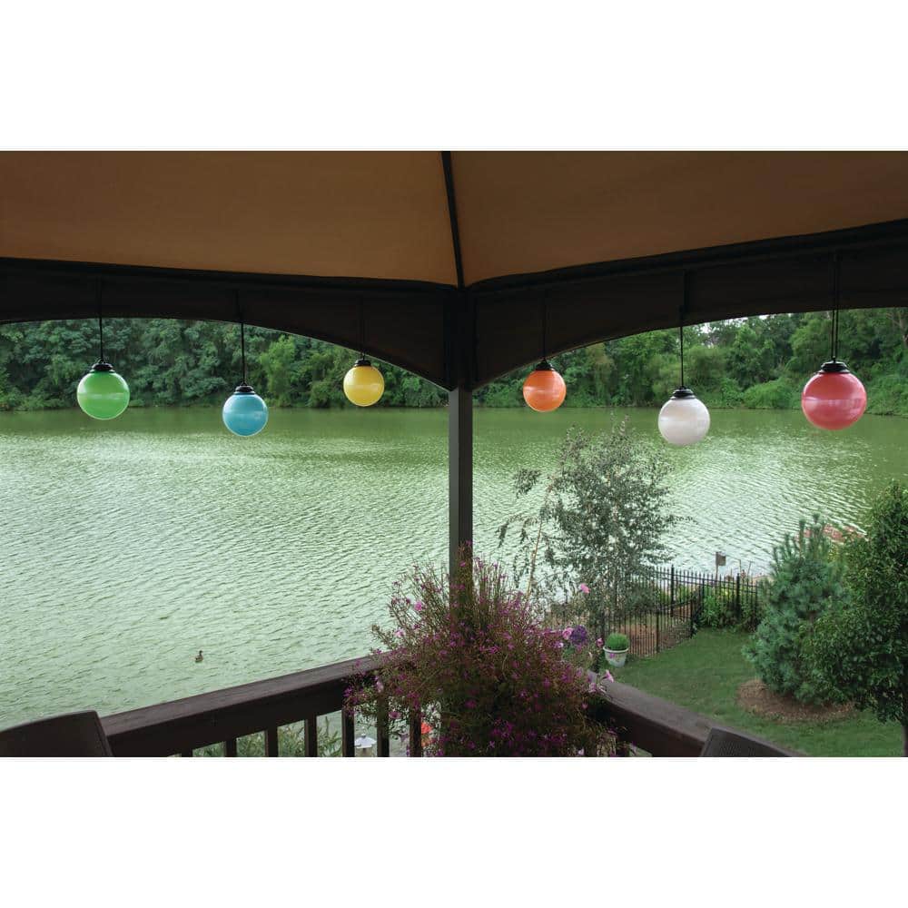 5 in. White LED Hanging Patio Globe - Hercitys