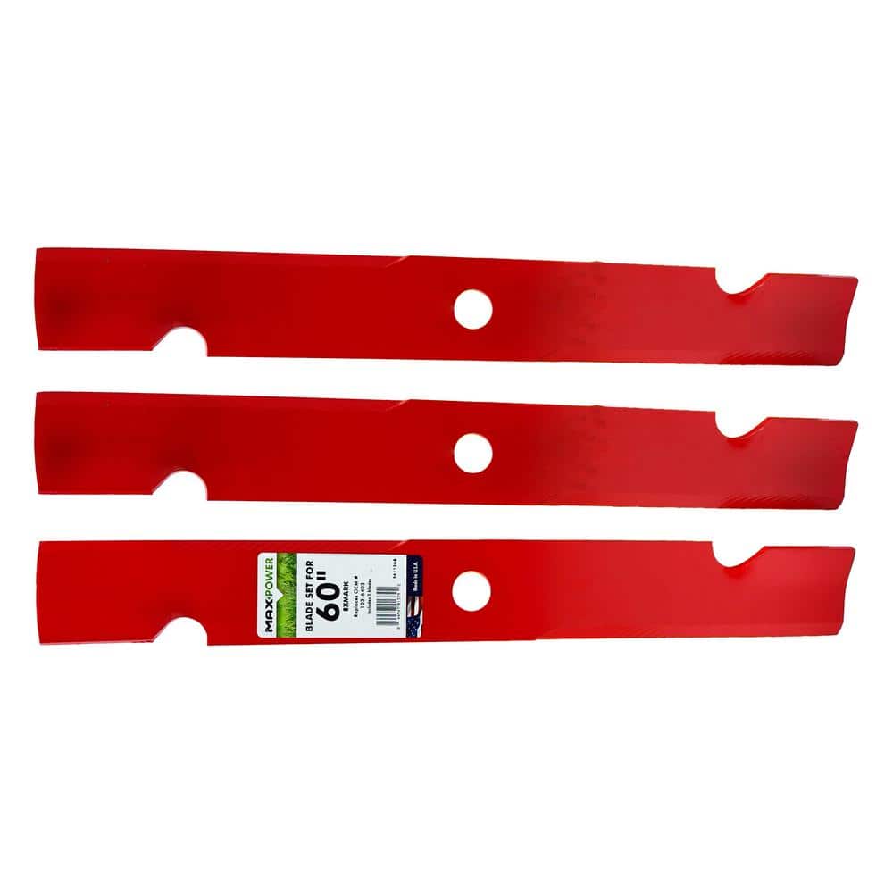 3 Blade Set for Many 60 in. Cut Exmark Mowers Replaces OEM #’s 103-6403, 103-6403-S and Windsor 50-2813 - Hercitys