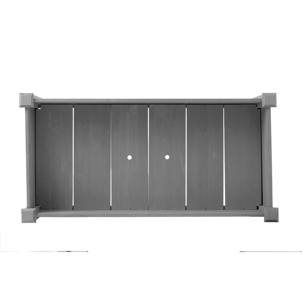 48 in. x 24 in. x 30 in. Grey Solid Wood Raised Garden Bed with Legs for Outdoor Plants Flowers Fruits Vegetable - Hercitys