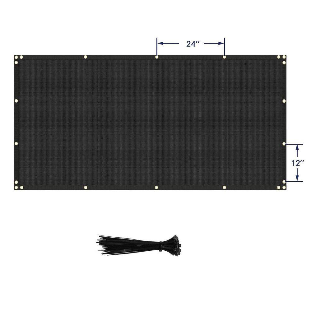 4 ft. x 20 ft. Black Polyethylene Privacy Fence Screen - Hercitys