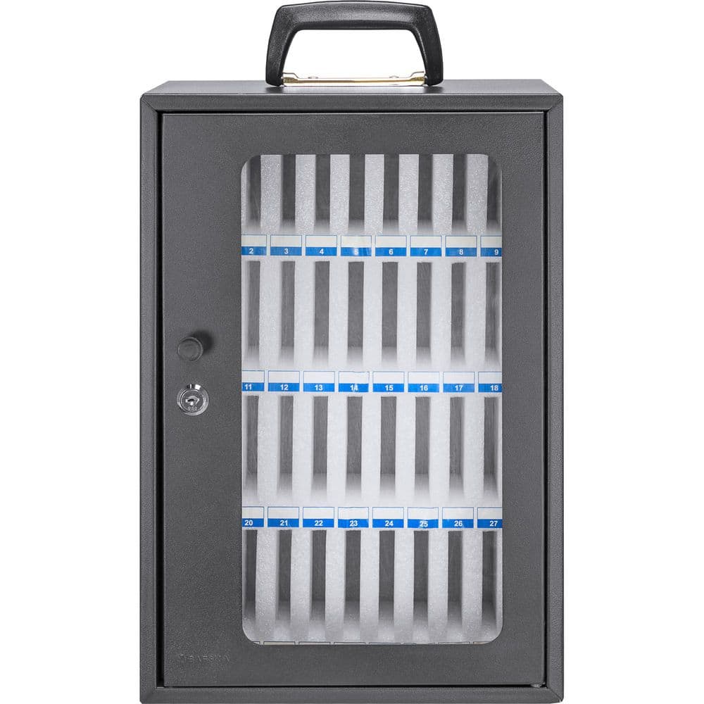 36-Capacity Smartphone Lock Box with Key Lock and Carry Handle - Hercitys
