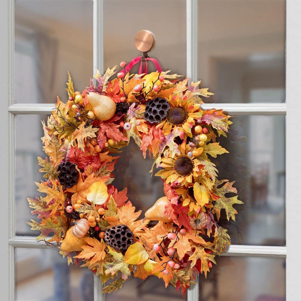 3.75 in. Artificial Brushed Copper Attract Magnetic Wreath Hanger (2-pack) - Hercitys