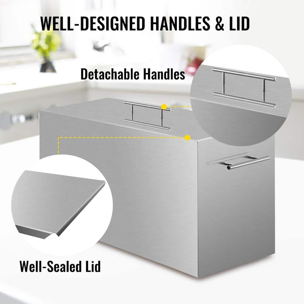 15 qt. Water Bath Canner Pot 1-Piece Silver Stainless Steel Gas Canning Preserving Set with Flat Bottom - Hercitys