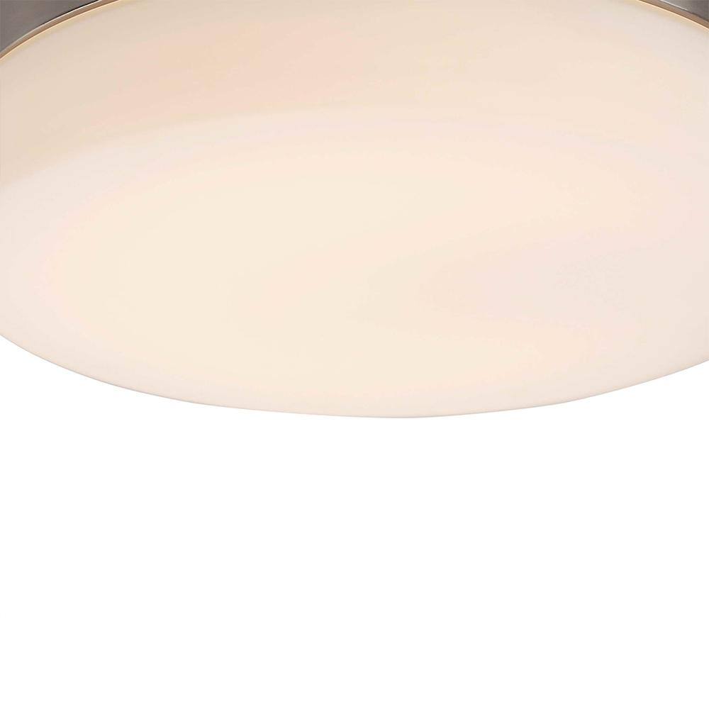 1-Light Integrated LED Flush Mount Ceiling Light in Brushed Nickel - Hercitys