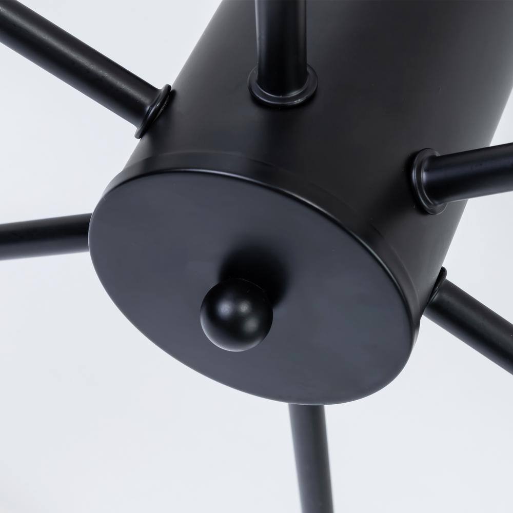 21.84 in. 6-Light Black Sputnik Transitional Flush Mount Ceiling Lights - Hercitys