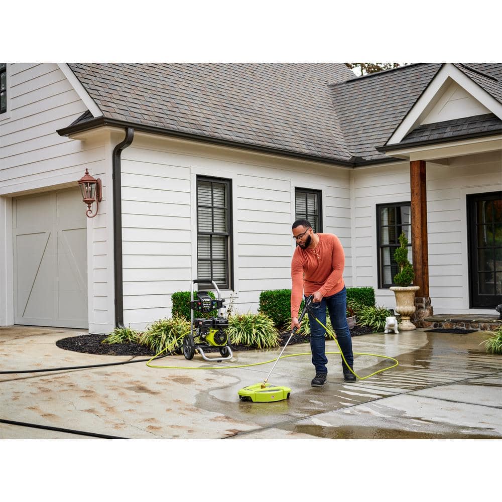 15 in. 3400 PSI Gas Pressure Washer Surface Cleaner with Caster Wheels - Hercitys