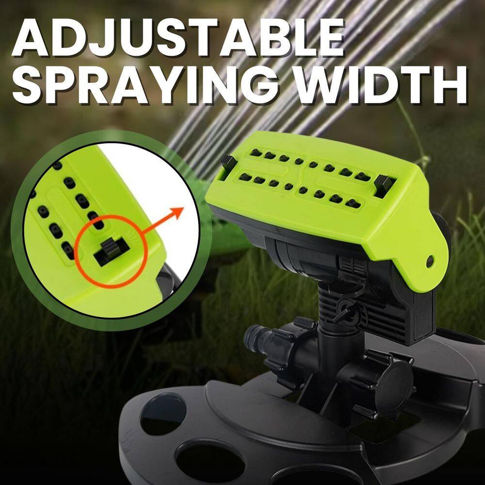 360° Rotating Garden Sprinkler-Leakproof 3-Arm Lawn Sprinkler with Stable Base, Easy Connection and Wide Coverage - Hercitys