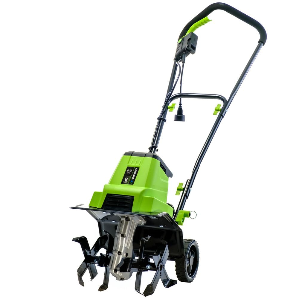 12 in. 9 Amp Electric Garden Tiller Cultivator - Hercitys