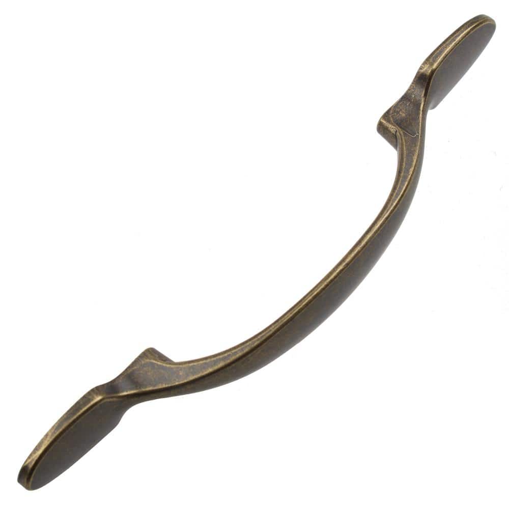 3 in. Center-to-Center Antique Brass Classic Cabinet Pull (10-Pack) - Hercitys