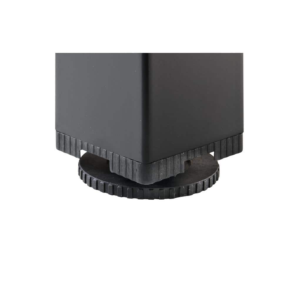 27.5 in. Black Square Adjustable Metal Table Legs, Desk Legs, Furniture Legs (Set of 4) - Hercitys