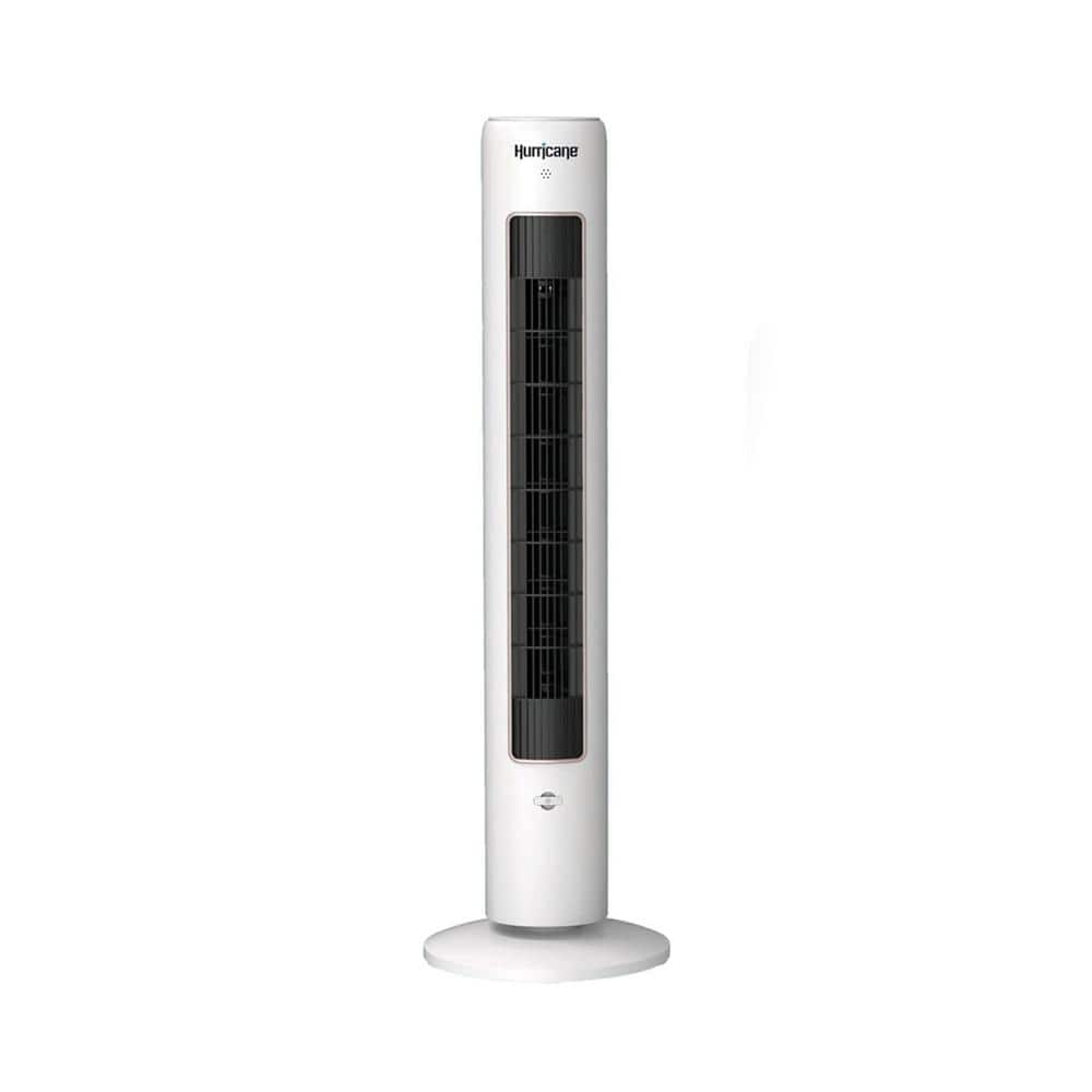 40 in. 3-Speed Triple Action Air Enhancing Tower Fan in White and Aromatherapy Diffuser with Remote Control - Hercitys