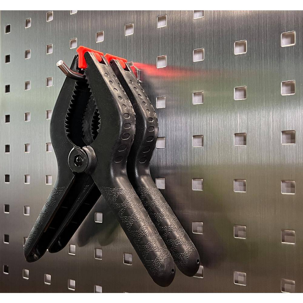 3 in. Single Rod 30 Bend Stainless Steel LocBoard Hooks (3-Pack) - Hercitys