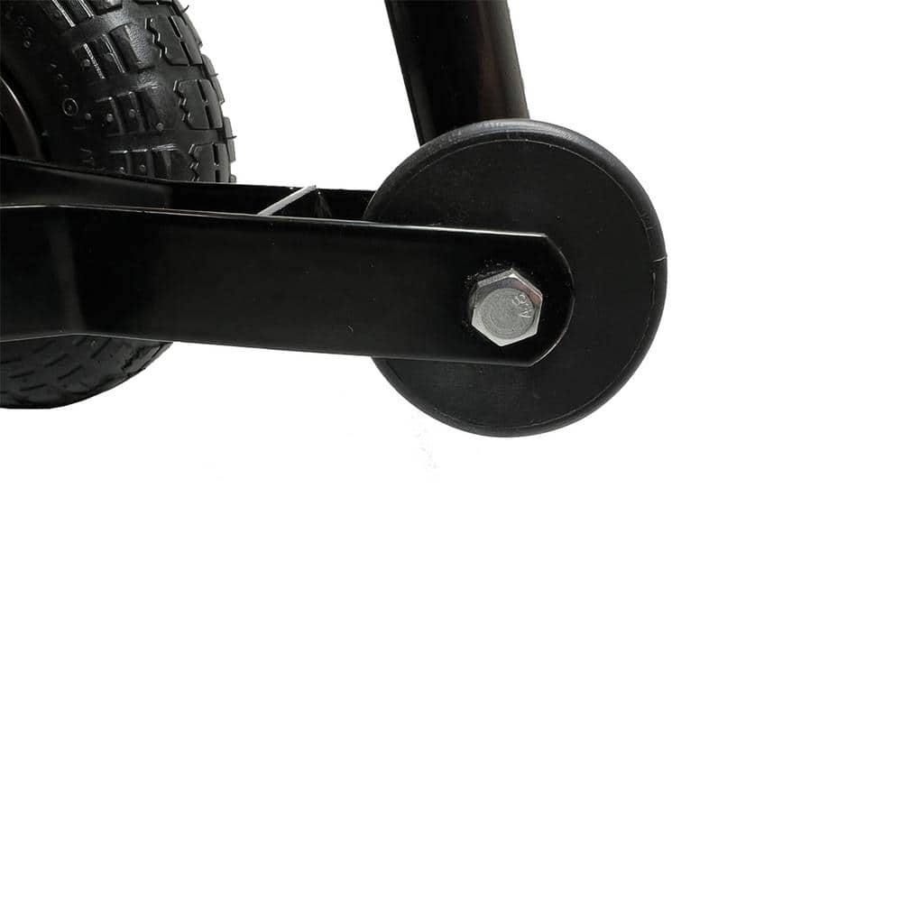 3 cu. ft. Removable Sides Steel Mesh Garden Cart with Pneumatic Wheels, 300 lbs. Capacity, Black - Hercitys