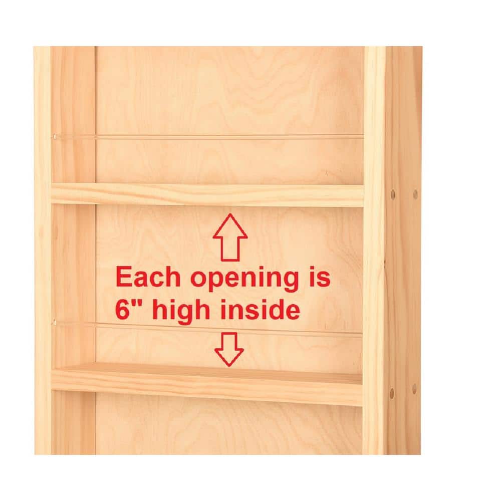 3.5 in. x 11 in. x 42 in. Malibu Unfinished Wood Spice Rack - Hercitys