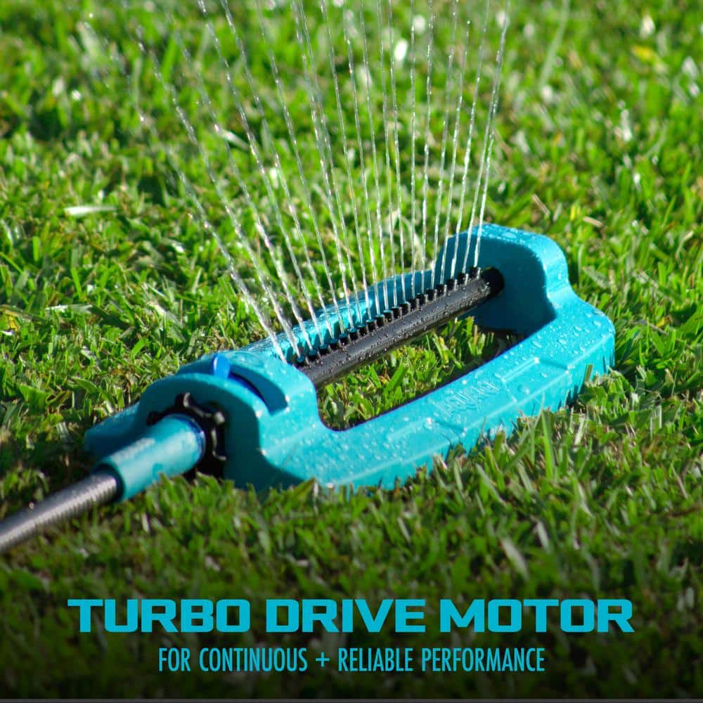 4,400 sq. ft. Coverage Indestructible Jumbo Metal Base Oscillating Sprinkler - Hercitys