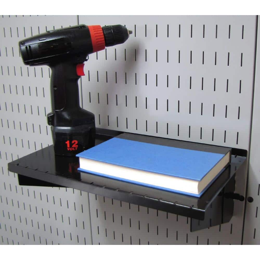 1 in. Vertical Black Slotted Metal Pegboard Workstation Accessory Kit - Hercitys