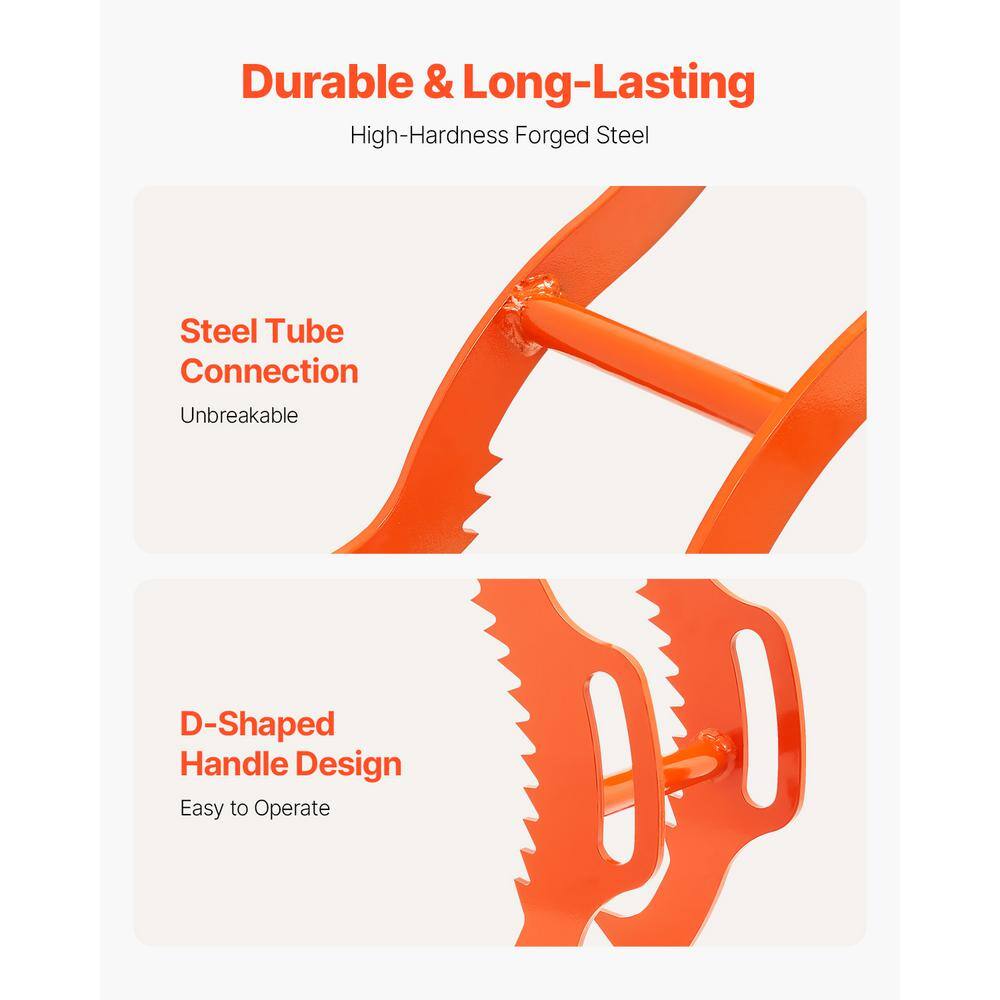 32 in. Log Lifting Tongs, 4-Claw Log Tongs, Heavy Duty Steel Log Grapple, 2200 lbs. Lifting Capacity - Hercitys