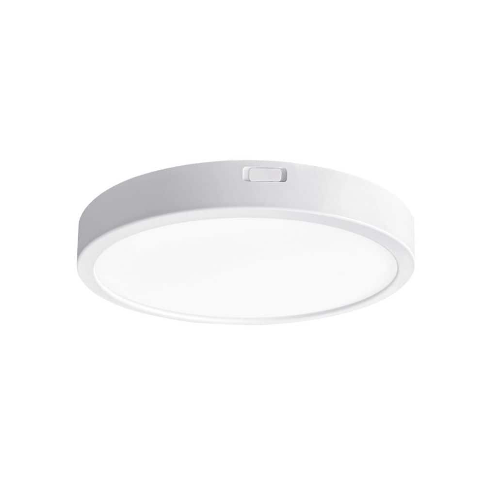 5 in. White New-Ultra-Low-Profile Edge lit Integrated LED 5CCT Selectable Flush Mount Light Surface Mount Light - Hercitys