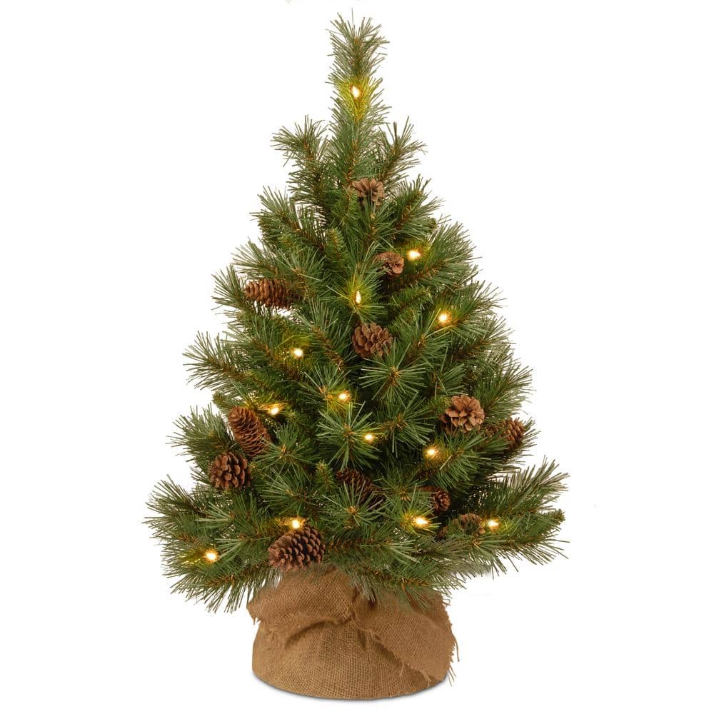 36 in. Pine Cone Tree with Battery Operated Warm White LED Lights - Hercitys