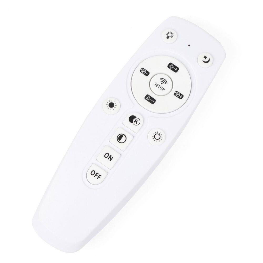 19.7 in. 1-Light Black and White Modern Selectable LED Semi-Flush Mount Ceiling Light with Remote - Hercitys