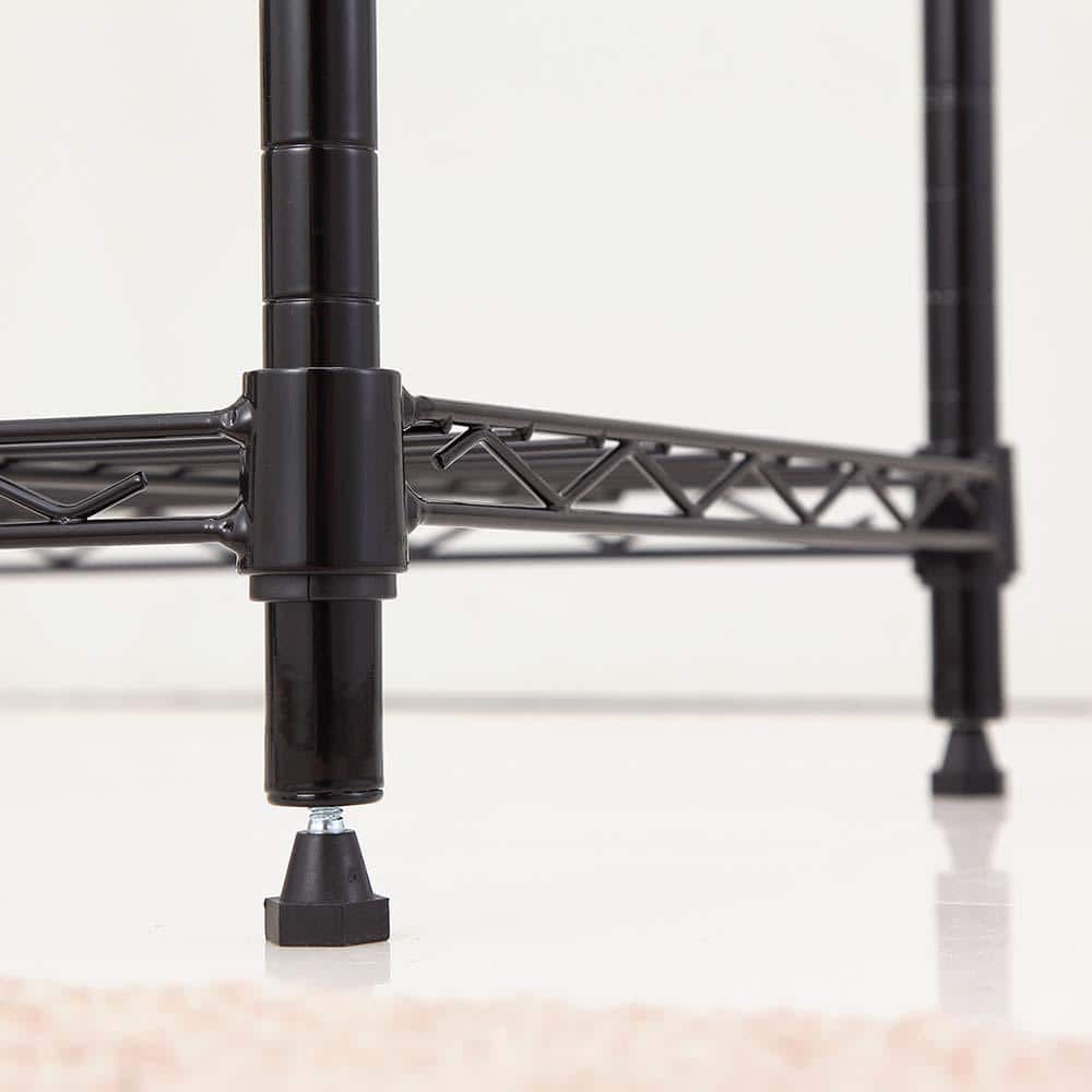 5 Tier Black Coating Utility Wire Shelving Unit 18 in. x 36 in. x 72 in. - Hercitys