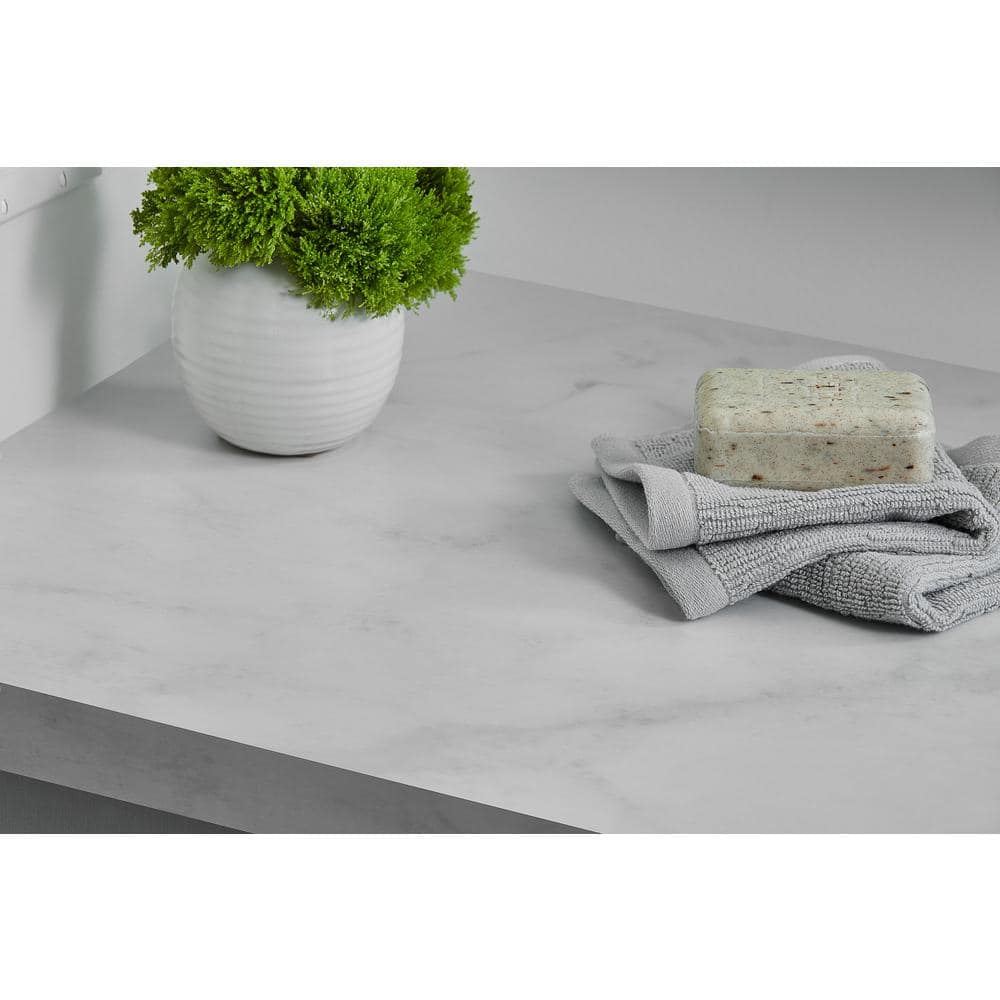 5 ft. x 12 ft. Laminate Sheet in 180fx Calacatta Cava with SatinTouch Finish - Hercitys
