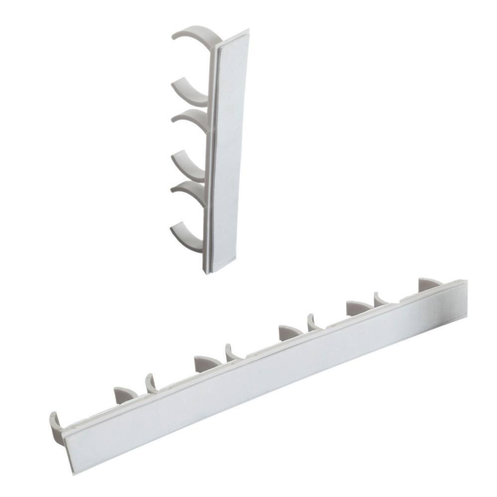 16-Pack White Gripper Clip Strip Spice Rack Organizer - Hercitys