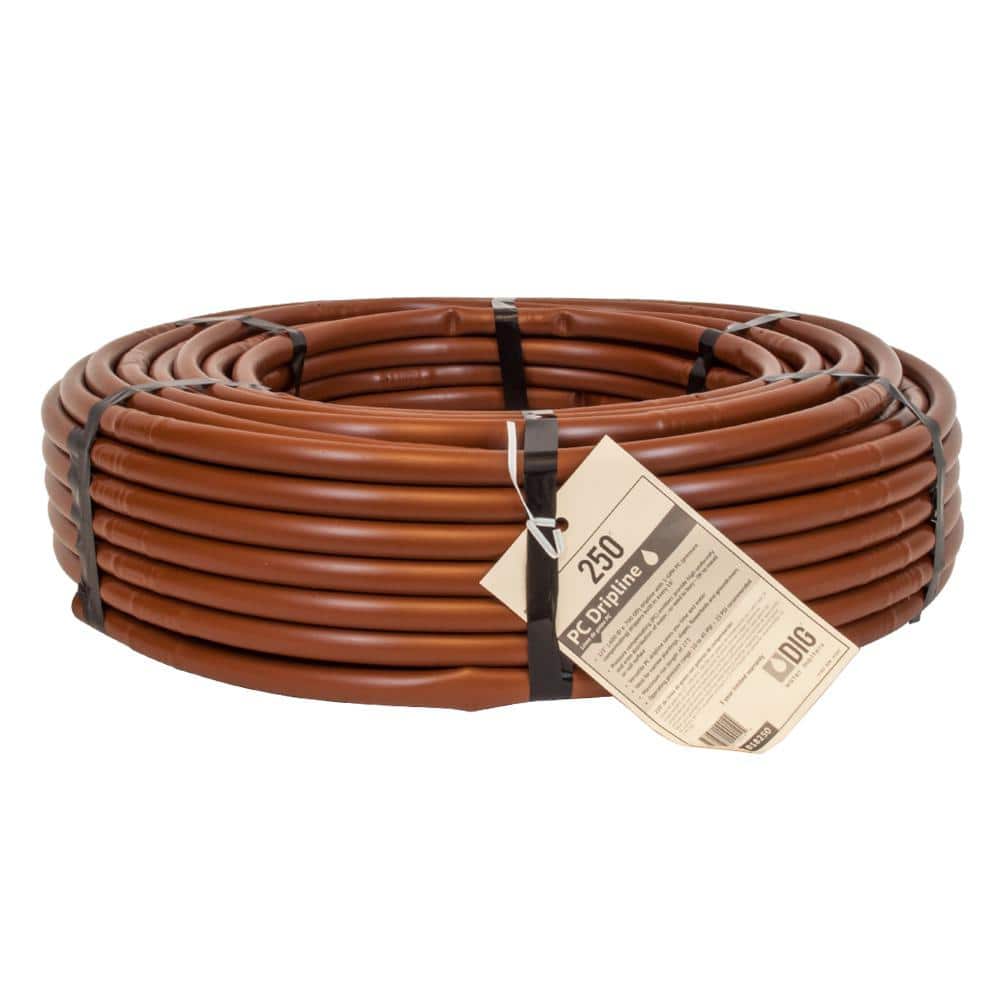 1/2 in. x 250 ft. 1-GPH Pressure Compensating Emitter Tubing with 18 in. Spacing - Hercitys