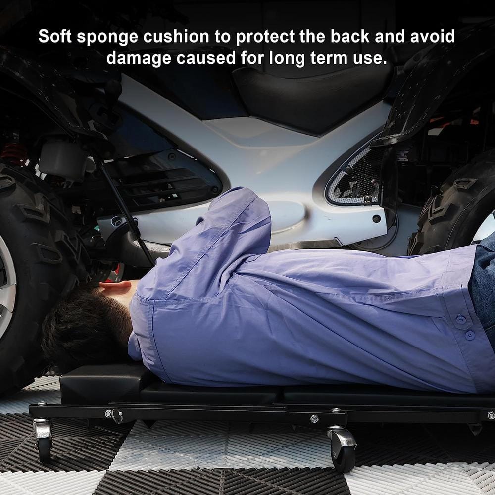 300lbs. 36in. Creeper Seat, Foldable Creeper.with 6 pcs Wheels. - Hercitys