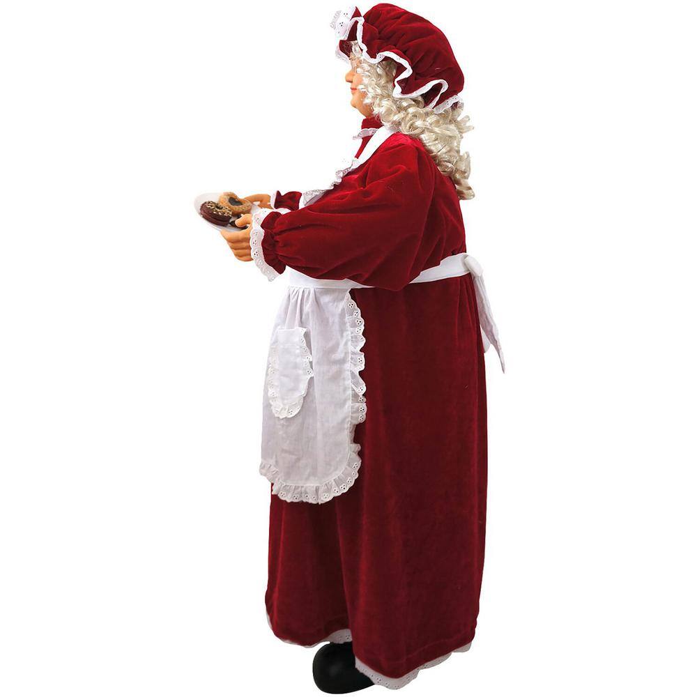 36 in. Christmas Baking Mrs. Claus with Apron, Christmas Cookies, Music and Motion - Hercitys