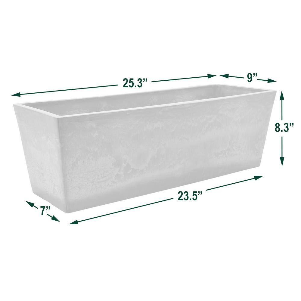 25.3 in. x 9 in. Cement Composite PSW Window Box - Hercitys