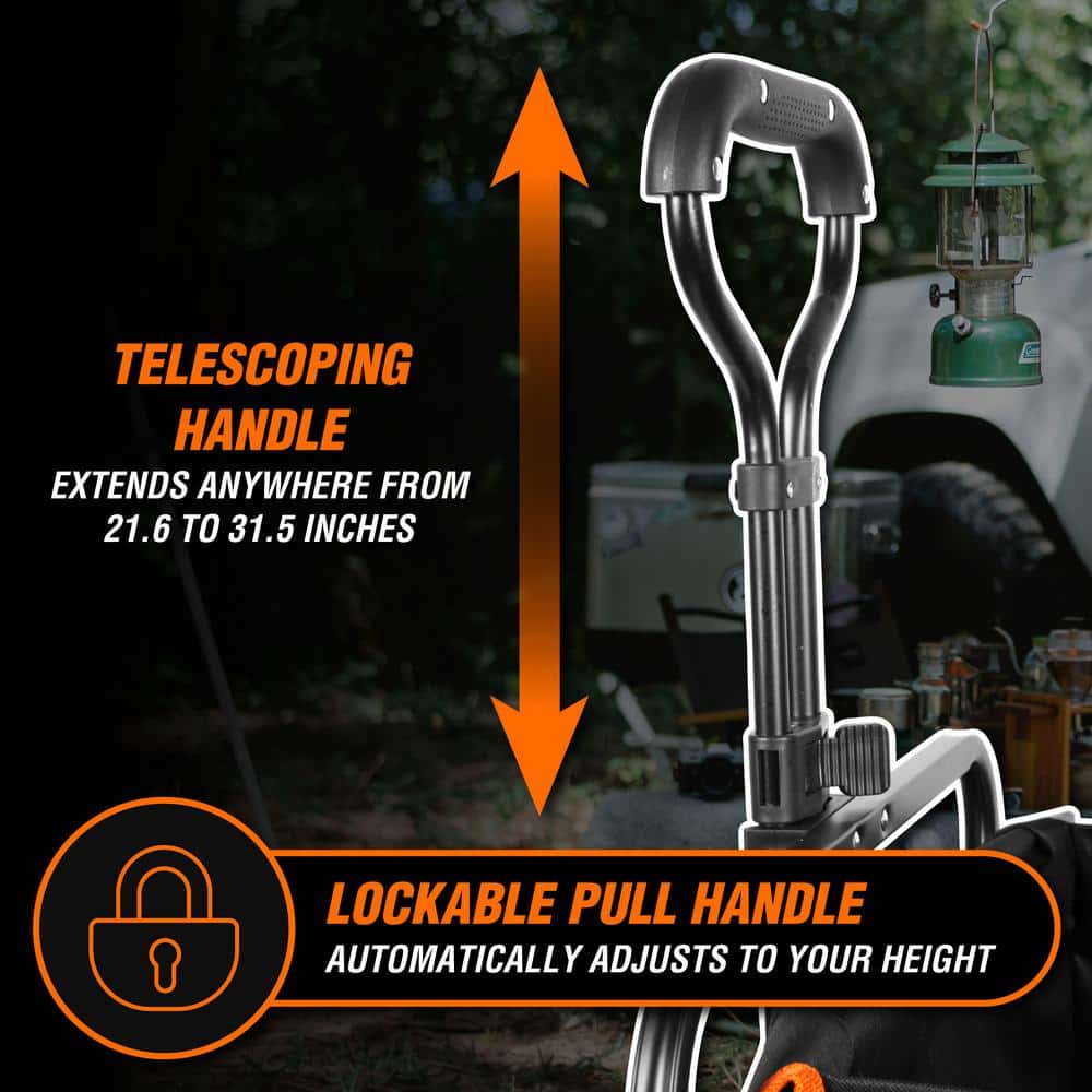 3.125 cu. ft. Folding 600D PVC Fabric Wagon and Utility Garden Cart - Hercitys