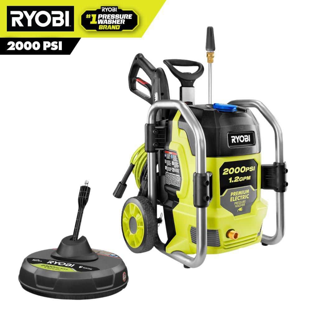 3000 PSI 1.1 GPM Cold Water Electric Pressure Washer and 12 in. Surface Cleaner with Caster Wheels - Hercitys