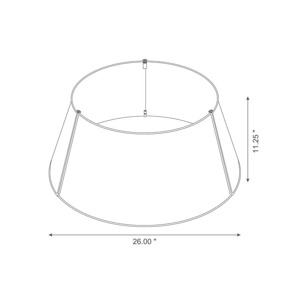 26 in. D Black Metal Woven Tree Collar (KD) - Hercitys