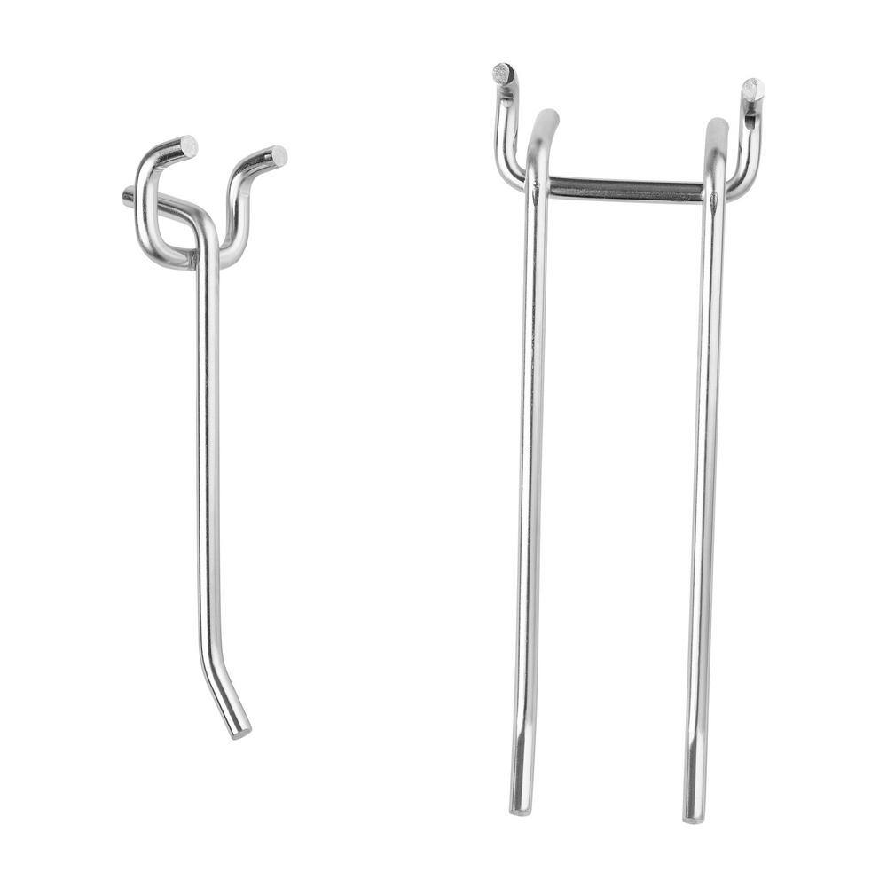 19 in. H x 26 in. W Grey Peg Boards (2-Piece per Box with 50 Hooks) - Hercitys