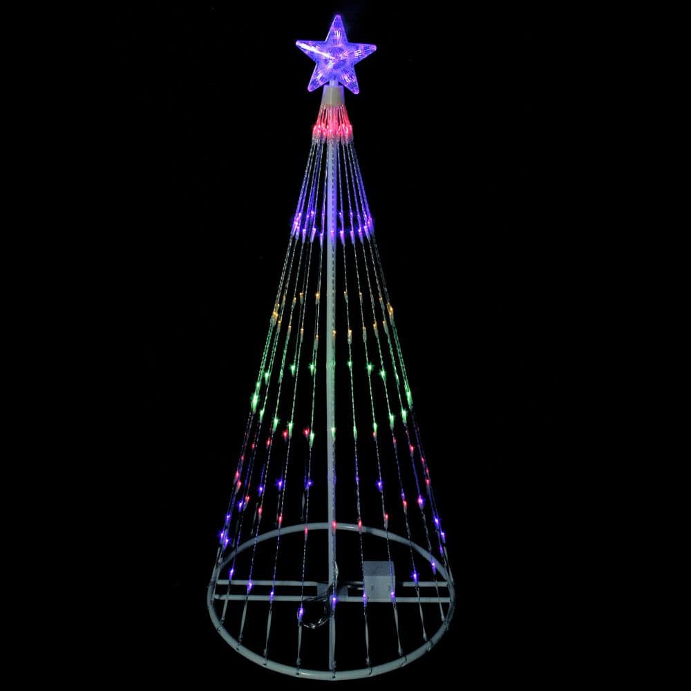 4 ft. Multi-Color LED Lighted Show Cone Christmas Tree Outdoor Decoration - Hercitys