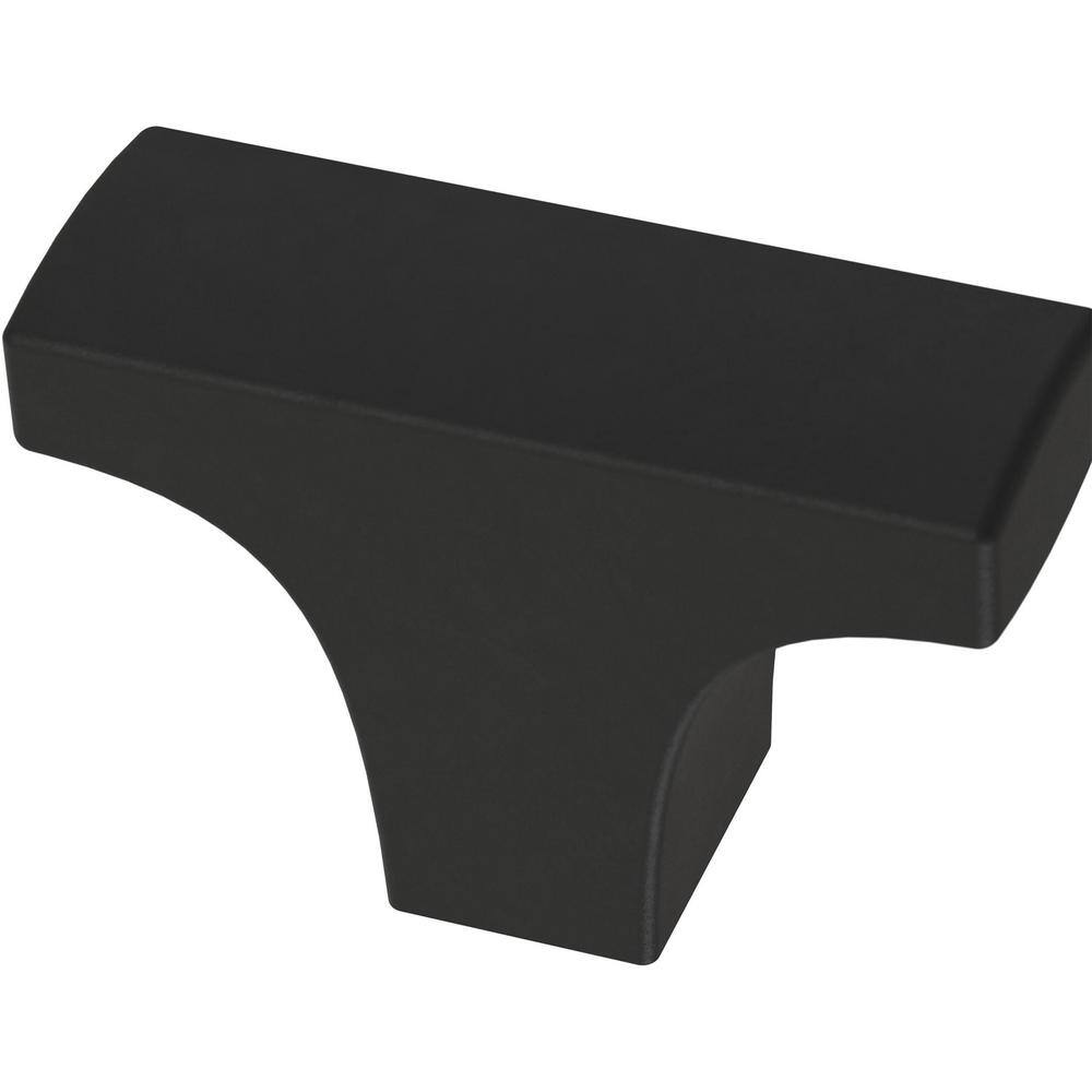 (10-Pack) Modern Track 1-21/32 in. (42 mm) Modern Matte Black T-Shaped Bar Cabinet Knobs - Hercitys
