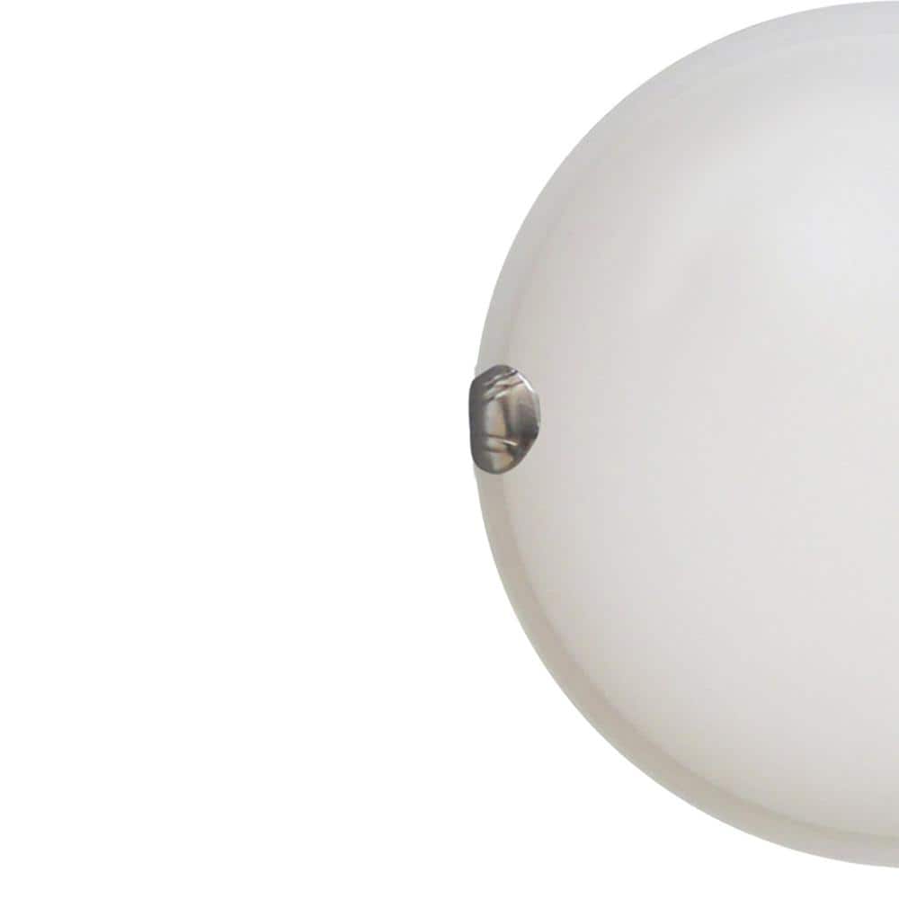 2-Light Satin Steel Flush Mount - Hercitys