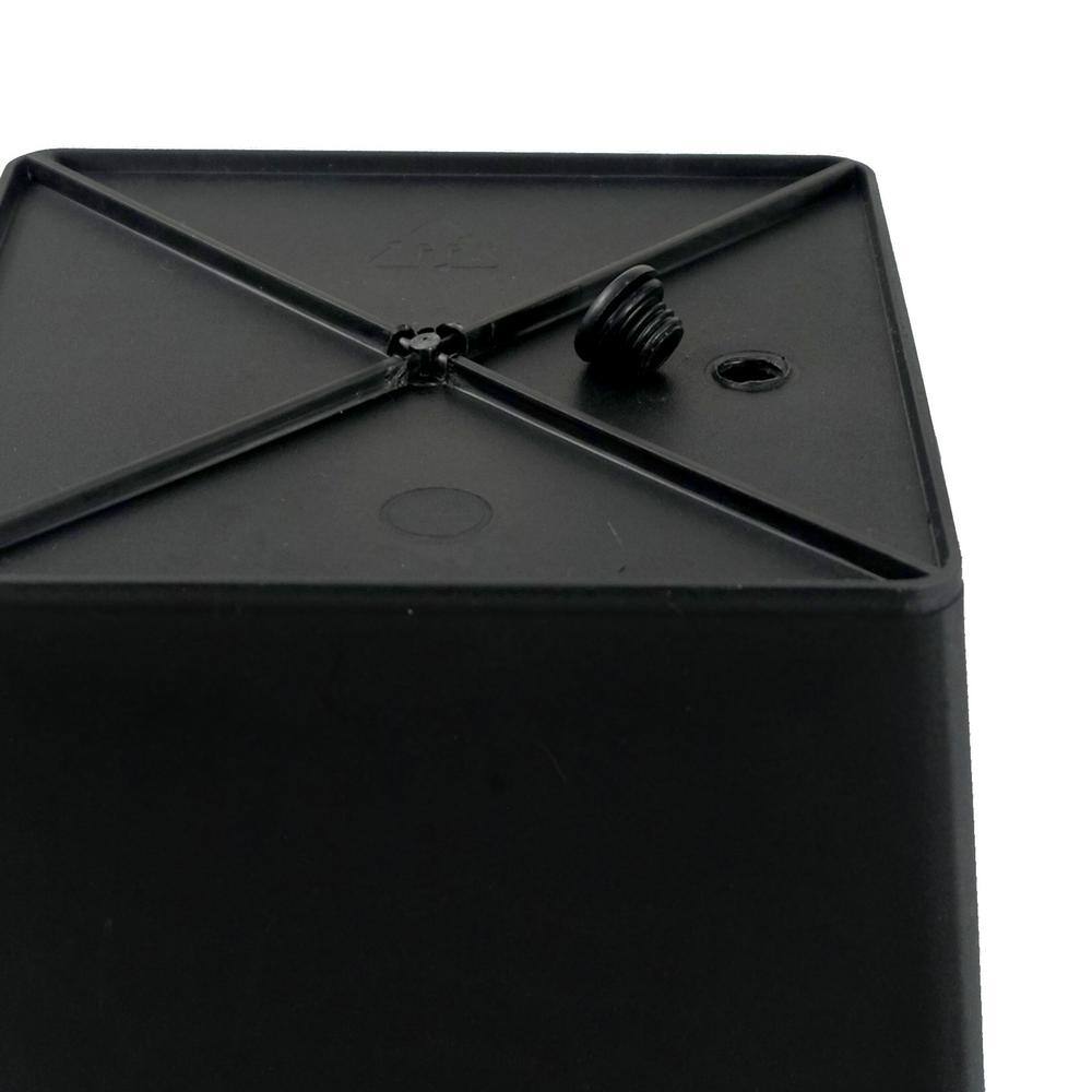 5 in. L x 5 in. W x  5 in. H x 5 in. Square Nursery Plant Pot Garden Plastic Pots with Drainage Holes (5-Pack) - Hercitys