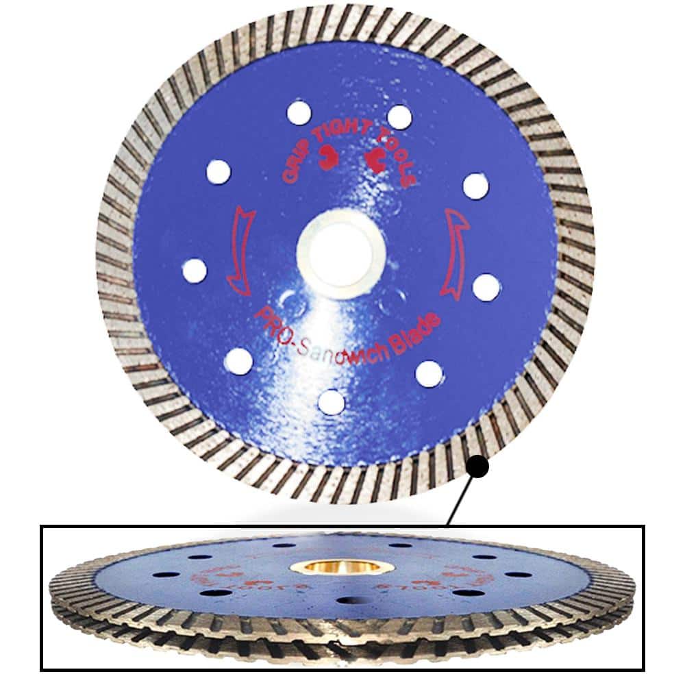 5 in. Professional Turbo Sandwich General Purpose Diamond Blade, Cuts Granite, Marble, Concrete, Stone, Brick, Masonry - Hercitys