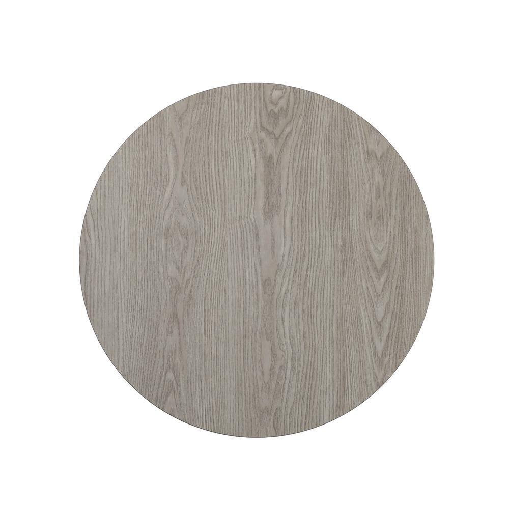 30 in. White/Gray Round Table Top Only - Hercitys