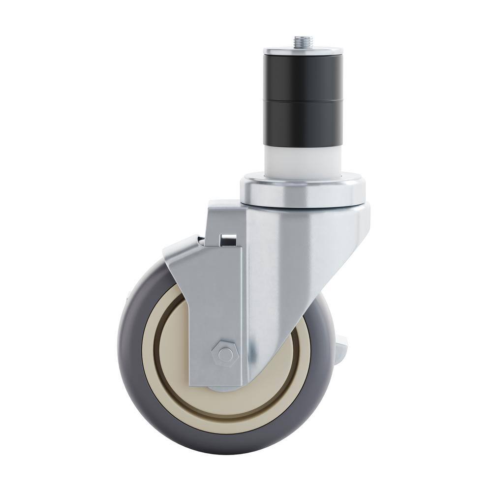 4 in. Stainless Steel Kitchen Prep Table Caster Wheels Set of 4 - Hercitys