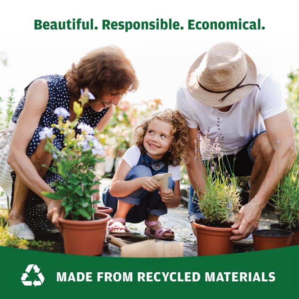 25 ft. x 1.5 in. No Dig Black Plastic Edging Landscape Kit Dig-Free - Hercitys