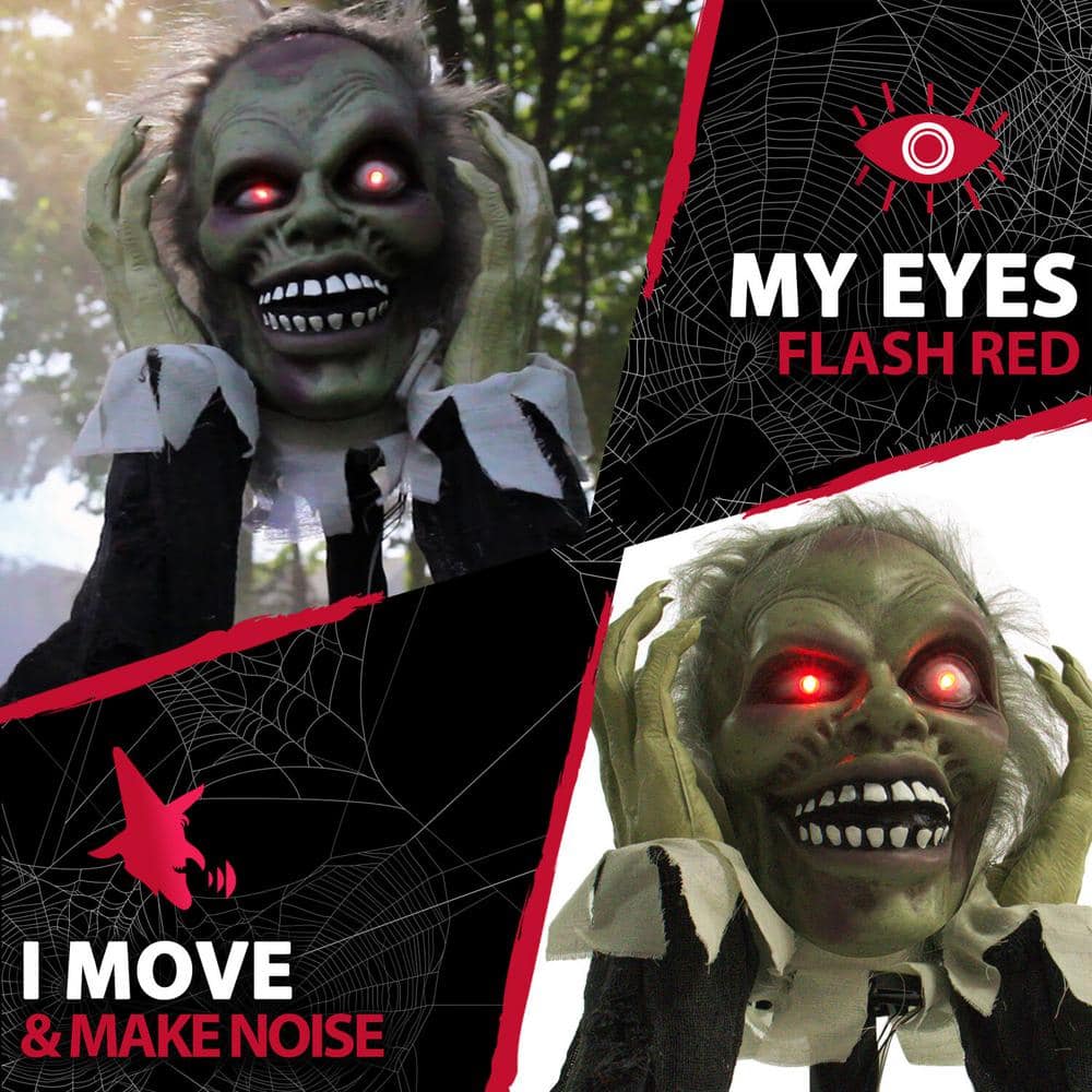 20 in. Touch Activated Pop-Up Animatronic Ghoul - Hercitys