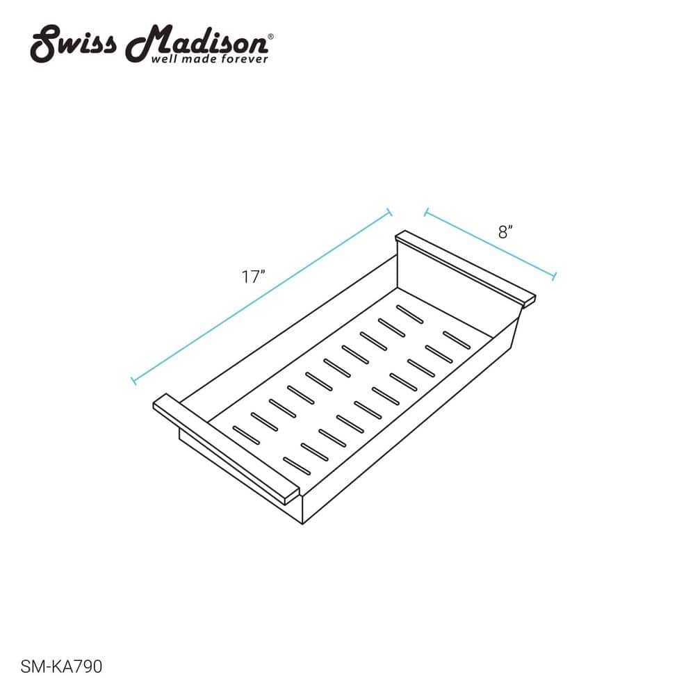 17 in. x 8 in. Stainless Steel Colander - Hercitys