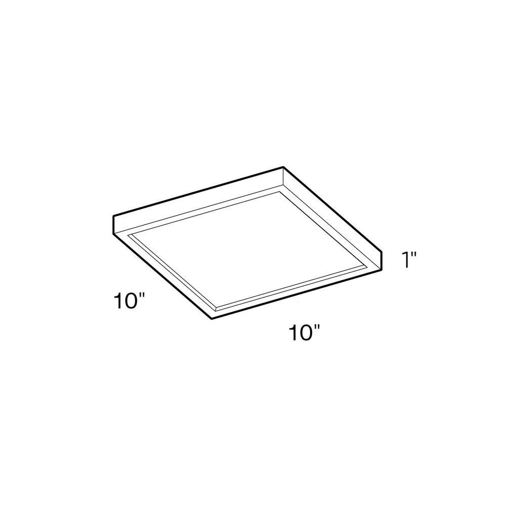 10 in. Square Indoor/Outdoor LED Flush Mount - Hercitys